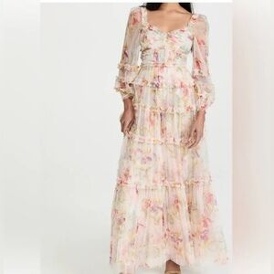 NEEDLE & THREAD Iris Bloom Gown - Size 12 NWT